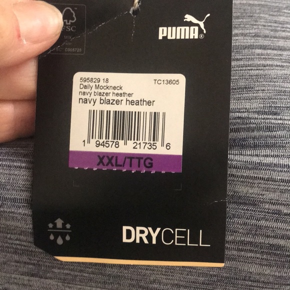 Puma Athletic/Athleisure Zip Front Polo, XXL, NWT! - Picture 9 of 10